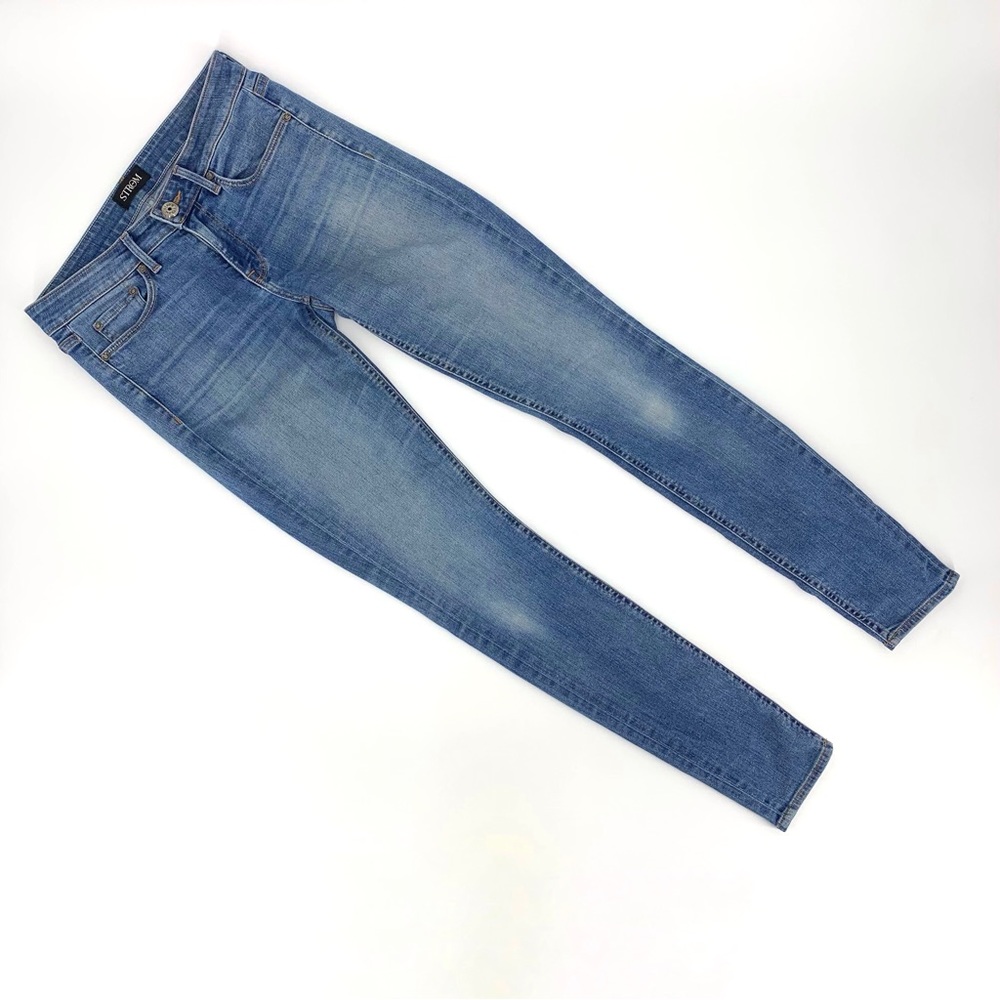 Strom Tio Skinny Mid-Rise Jeans in Swell Blue, 26